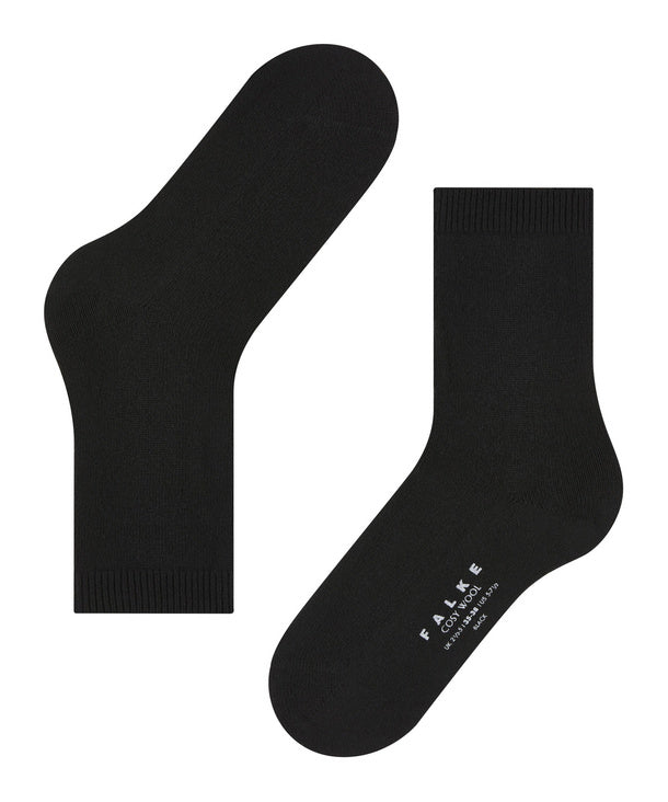 Cosy Wool Femmes Chaussettes avec laine vierge et cachemire Couleur : black