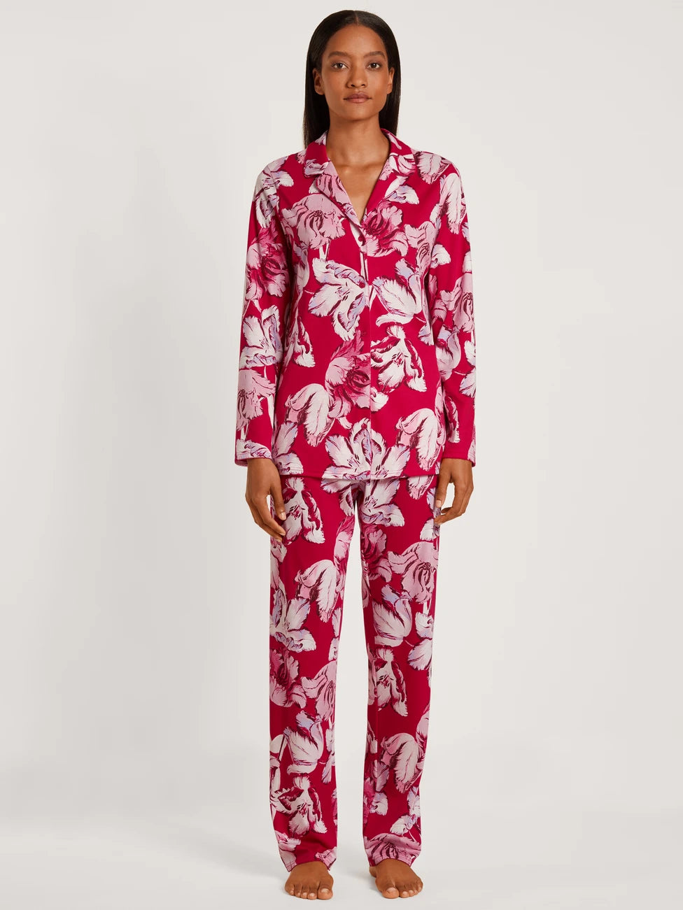 CALIDA BLOOMING NIGHTS Pyjama boutonne Lingerie Wolf