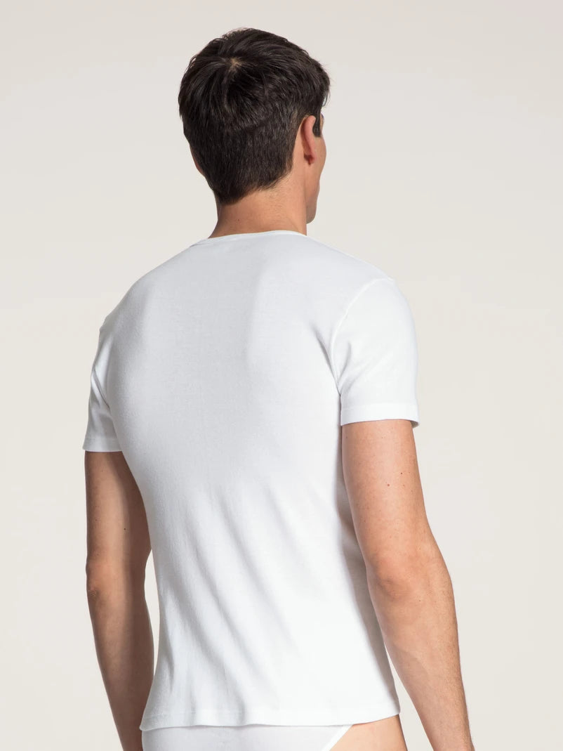 CALIDA CLASSIC COTTON 1:1 V-shirt art._14315 blanc.