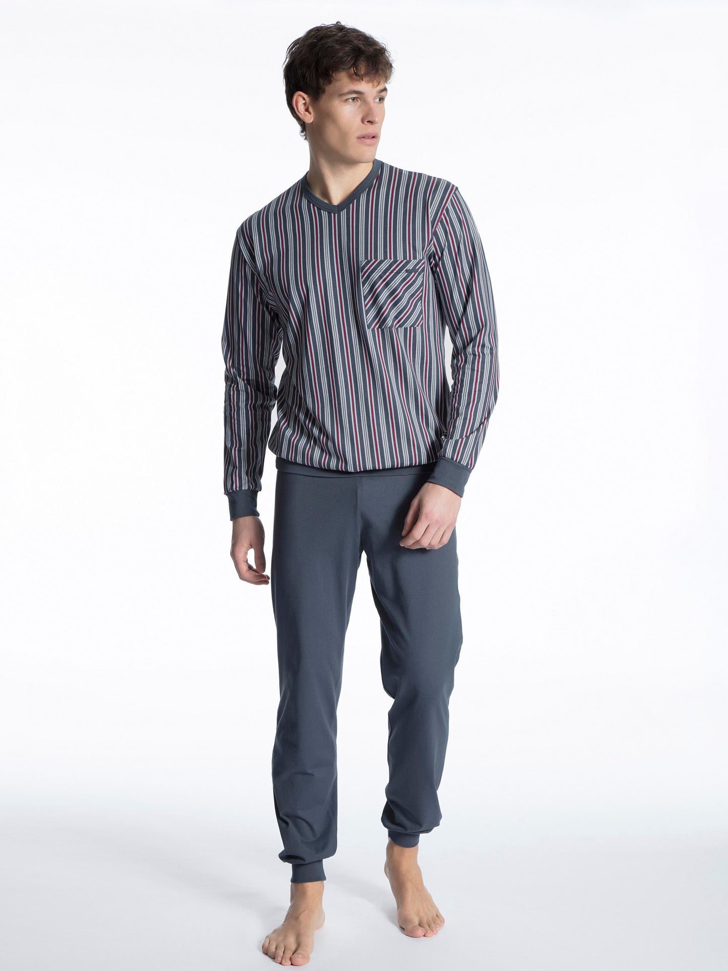 Pajamas / pajamas with cuffs, grey