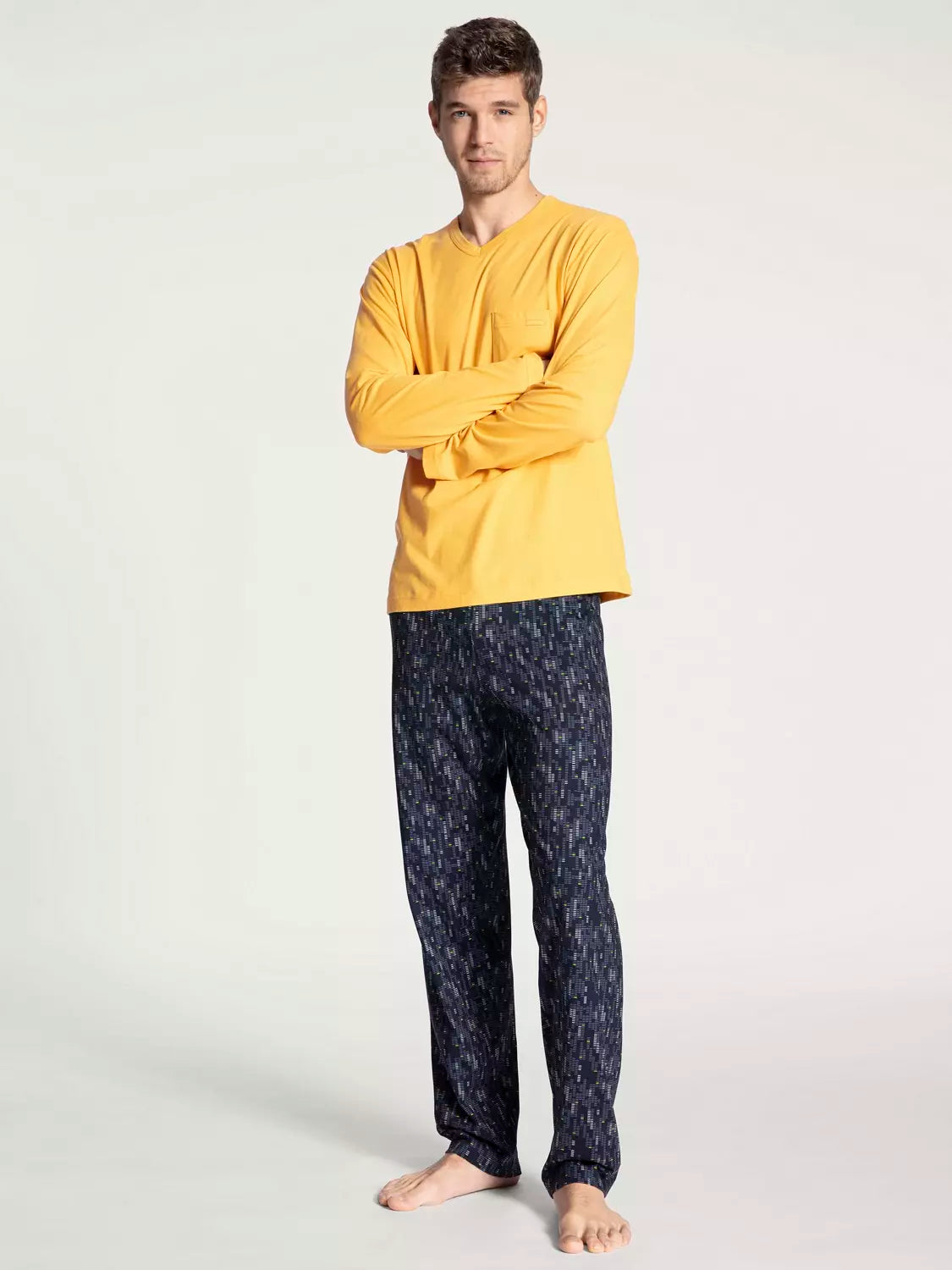 Pyjama / Schlafanzug, lang, ohne Bündchen