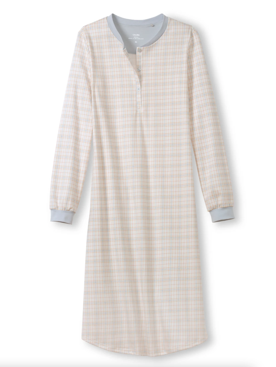 CALIDA MIDNIGHT CHECKS Chemise de nuit, longueur 110cm
