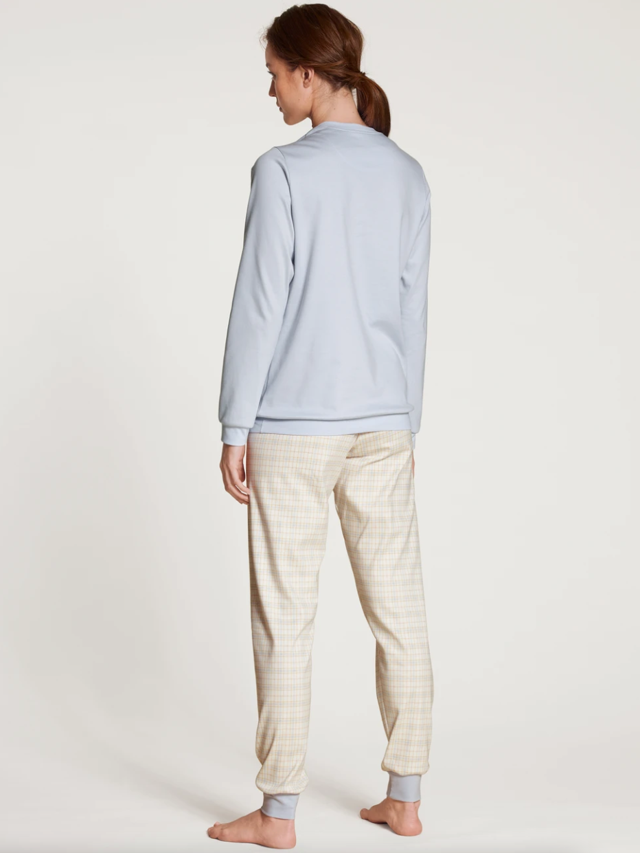 CALIDA MIDNIGHT CHECKS Pyjama avec bords élastiques