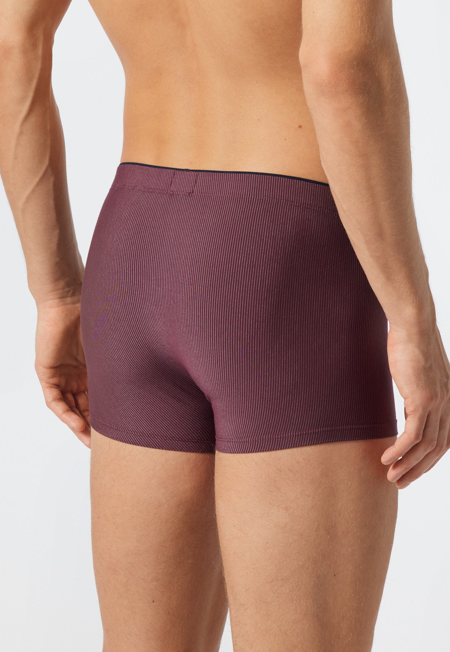 Boxer modal rayé bordeaux/blanc - Long Life Soft