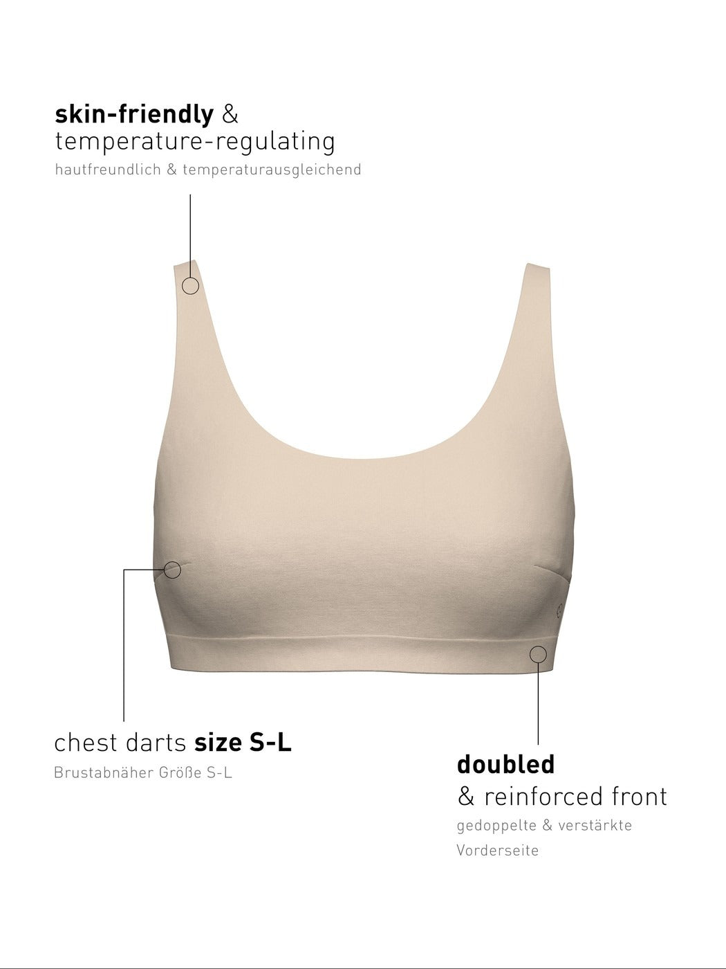 2239-160 Calida Natural Skin Bustier, Cradle to Cradle Certified