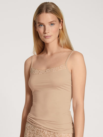 10156-160 Calida Natural Comfort Lace Spaghetti top