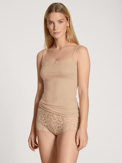 10156-160 Calida Natural Comfort Lace Spaghetti top