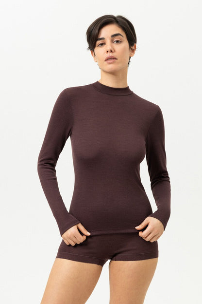 Top mey de manga larga con cuello alto