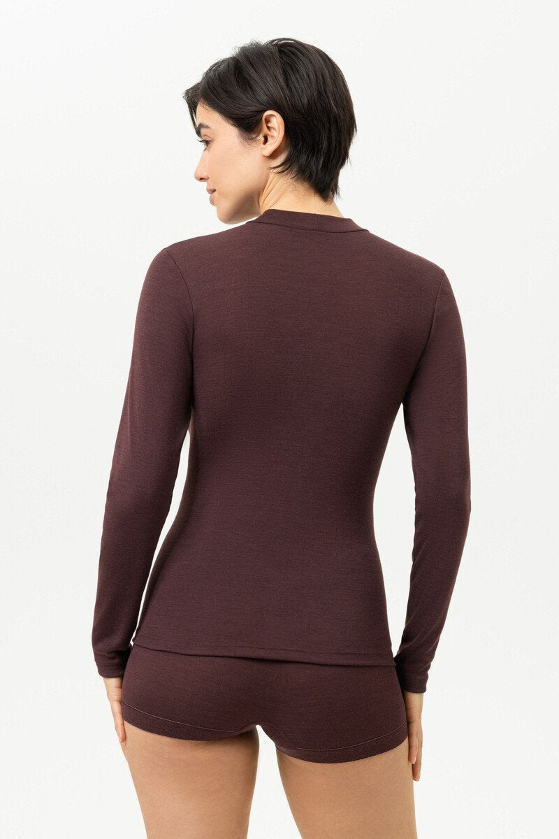 Top mey de manga larga con cuello alto
