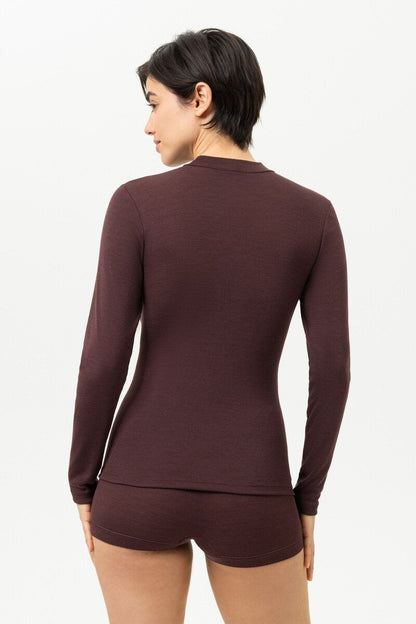 Top mey de manga larga con cuello alto