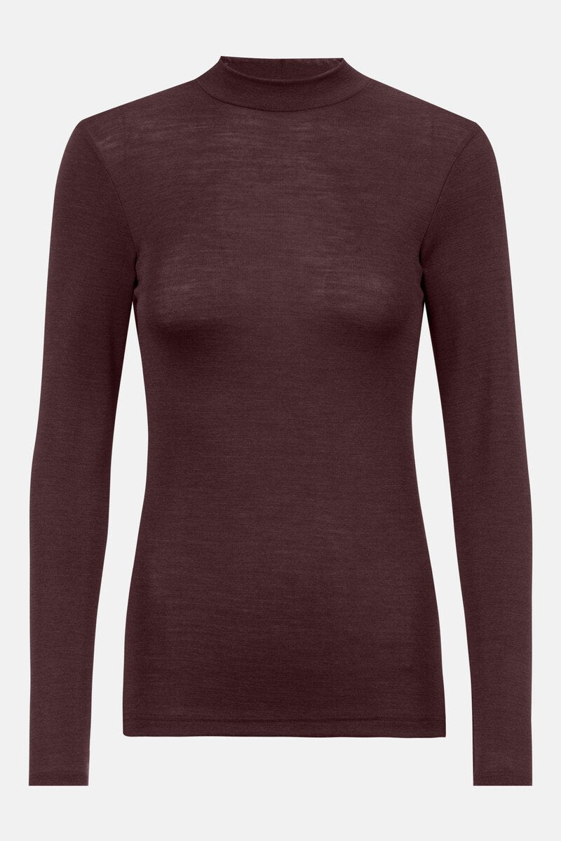 Top mey de manga larga con cuello alto