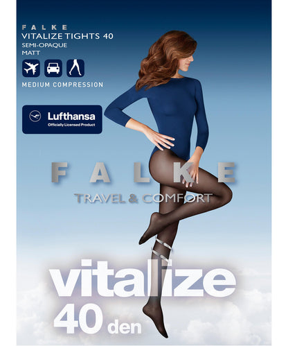 40546-4069 FALKE Vitalize 40 DEN Women Tights with light compression & shaping effect Colour: powder