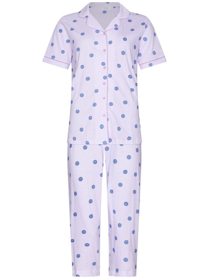 Zetex Pyjama full buttons and 3/4 pants