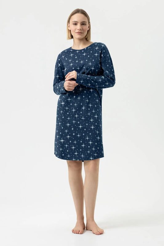 mey Long-sleeved nightdress Serie Polar Sky