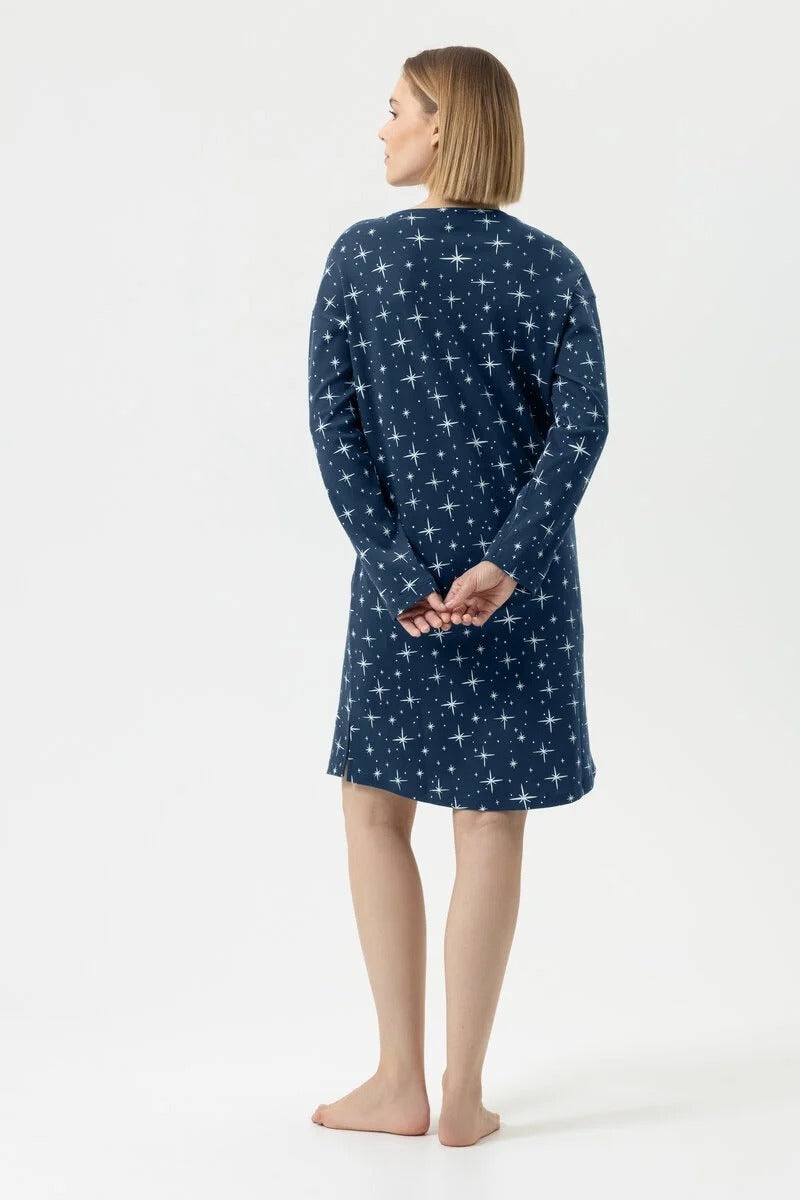 mey Long-sleeved nightdress Serie Polar Sky