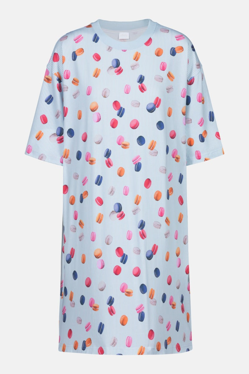 mey Short-sleeved nightshirt Serie Flying Macarons