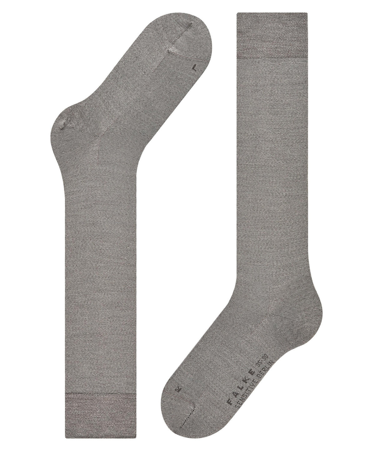 46229-3830 FALKE Sensitive Berlin Women Knee-high socks Suitable for diabetics Colour: light grey mel.