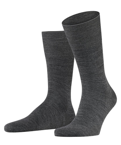 14435-3070 FALKE Airport Men Socks heat-regulating due to virgin wool Colour: dark grey