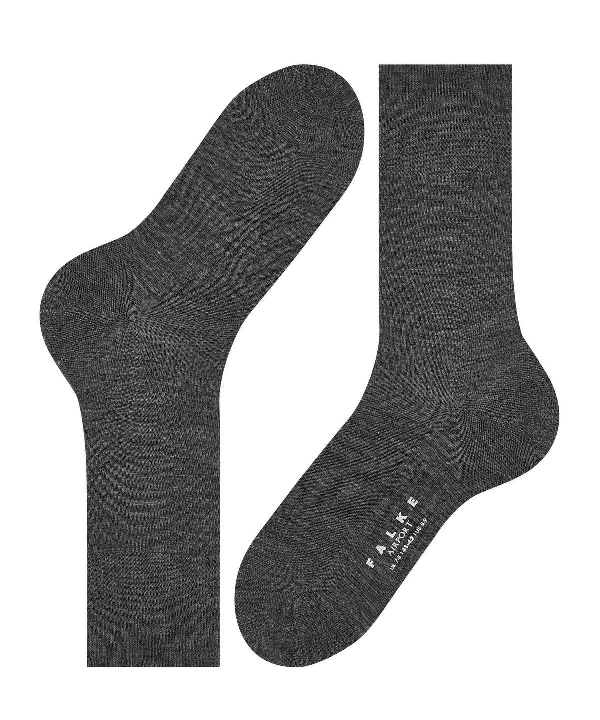 14435-3070 FALKE Airport Men Socks heat-regulating due to virgin wool Colour: dark grey