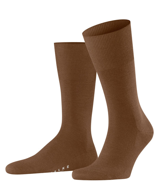 ALKE Airport Men Socks heat-regulating due to virgin wool Colour: tawny