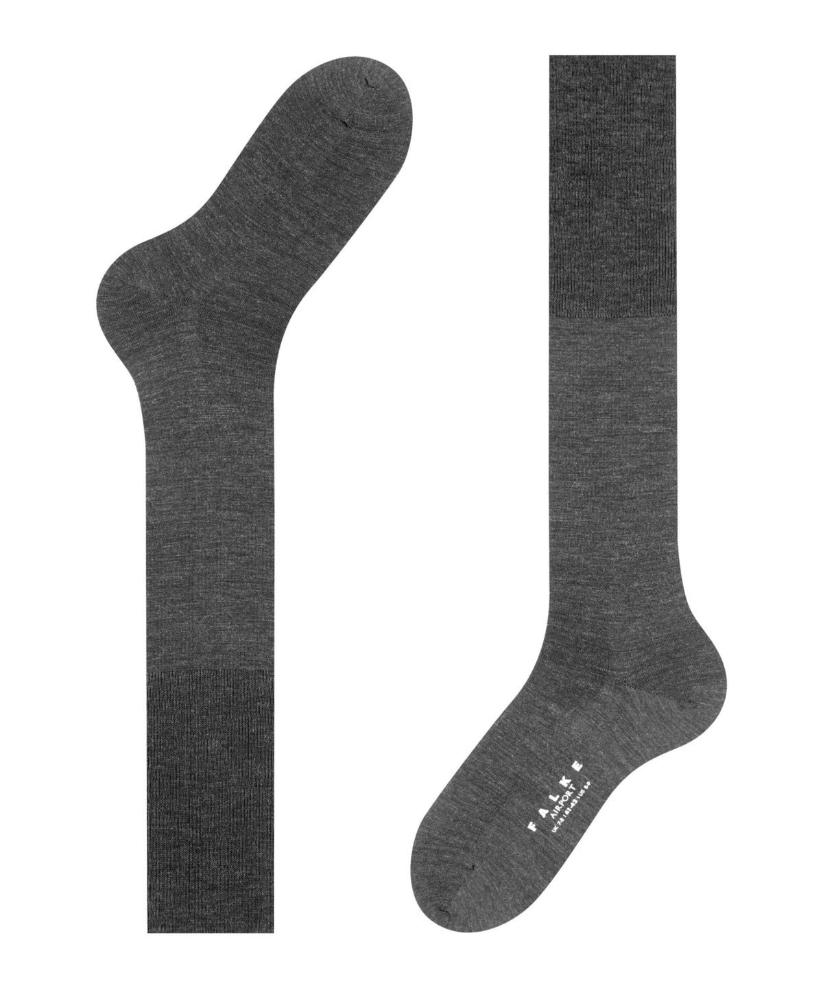 15435-3070 FALKE Airport Men Knee-high socks with virgin wool Colour: dark grey