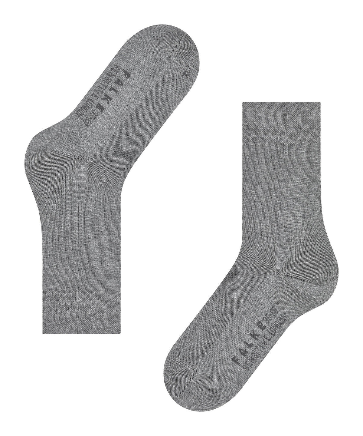 46472-3390 FALKE Sensitive London Women Socks Suitable for diabetics Colour: light greymel.