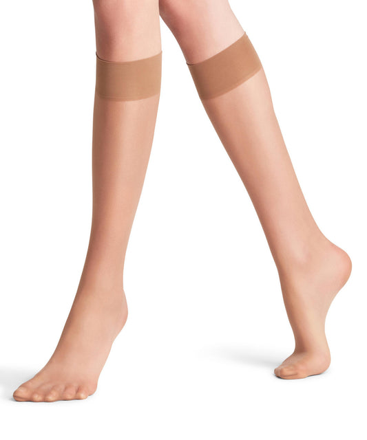 41790-4299 FALKE Seidenglatt 15 DEN Women Knee-high socks transparent & glossy Colour: sun