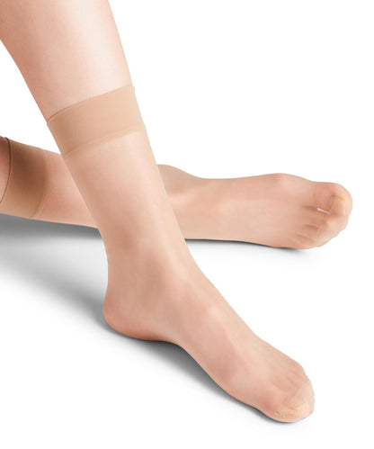 41390-4409 FALKE Seidenglatt 15 DEN Damen Knöchelsocken transparent & glänzend Farbe: crystal