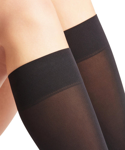 43154-3009 FALKE Pure Matt 50 DEN Women Knee-high socks semi-opaque & matte Colour: black
