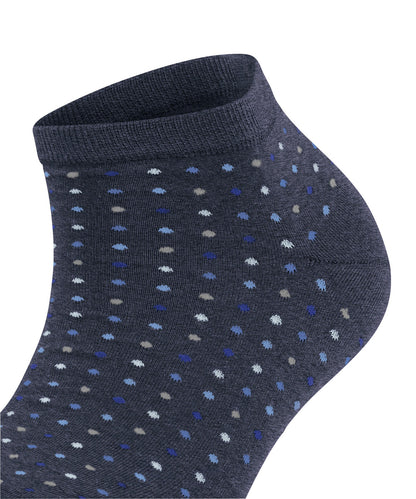 46068-6681 FALKE Multispot Women Sneaker socks with fine dots Colour: darkblue