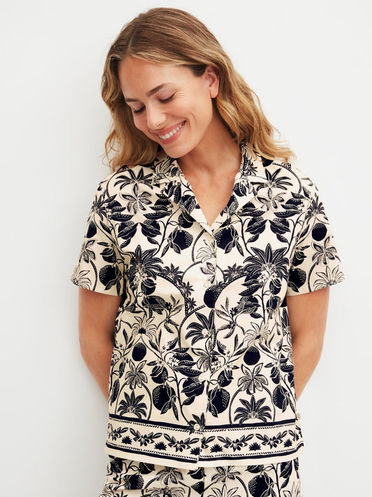 Calida Short-sleeved shirt with buttons Series Favourites Layering