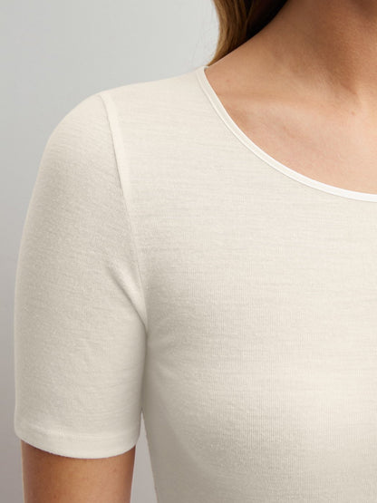 Calida Short-sleeve shirt made of wool and silk Series True Confidence