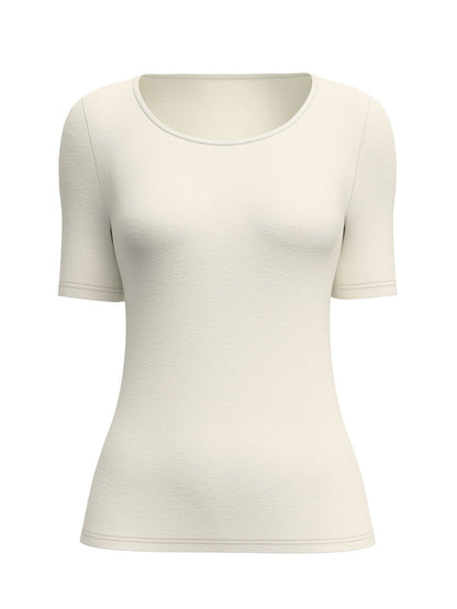 Calida Short-sleeve shirt made of wool and silk Series True Confidence