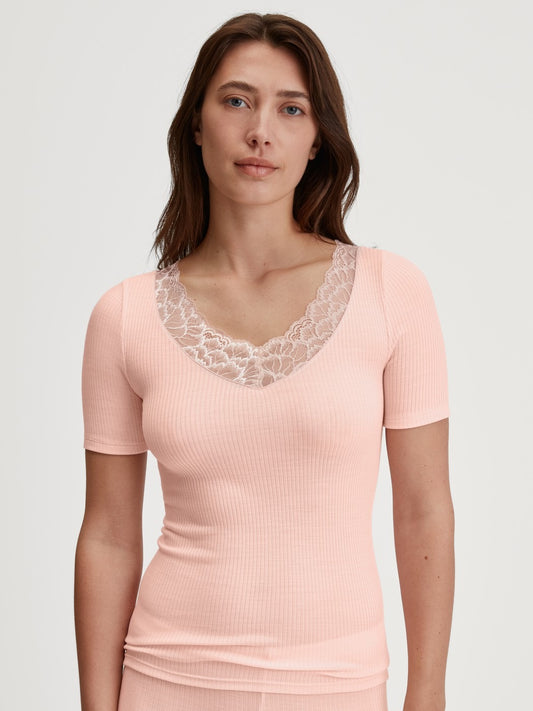 Calida Silky Wool Joy Wool-Silk Short Sleeve Shirt