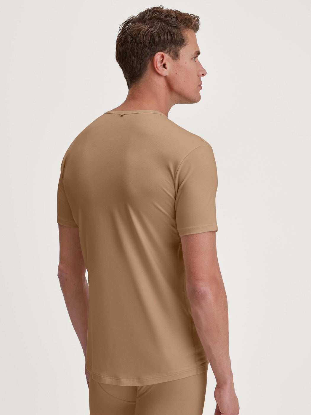 Calida Natural Cooling Business V-Neck Undershirt with Integrated Sweat Guards