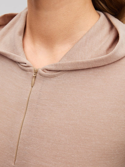 Calida Langarm-Shirt mit Kapuze aus Wolle und Seide Serie True Confidence