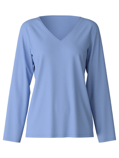 Calida Favourites Marine Long-sleeve shirt, V-neck