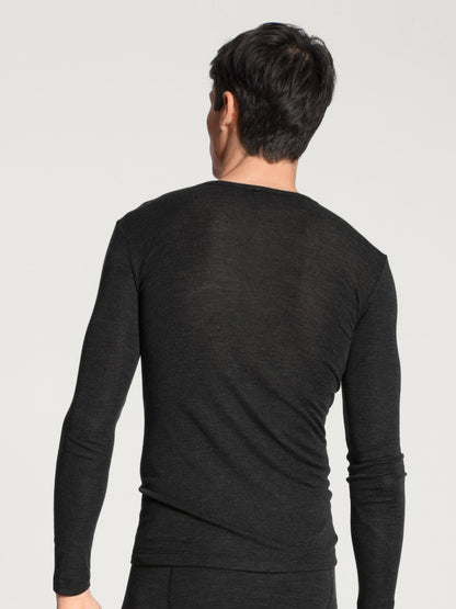 T-shirt Calida a maniche lunghe in lana e seta Serie Wool & Silk