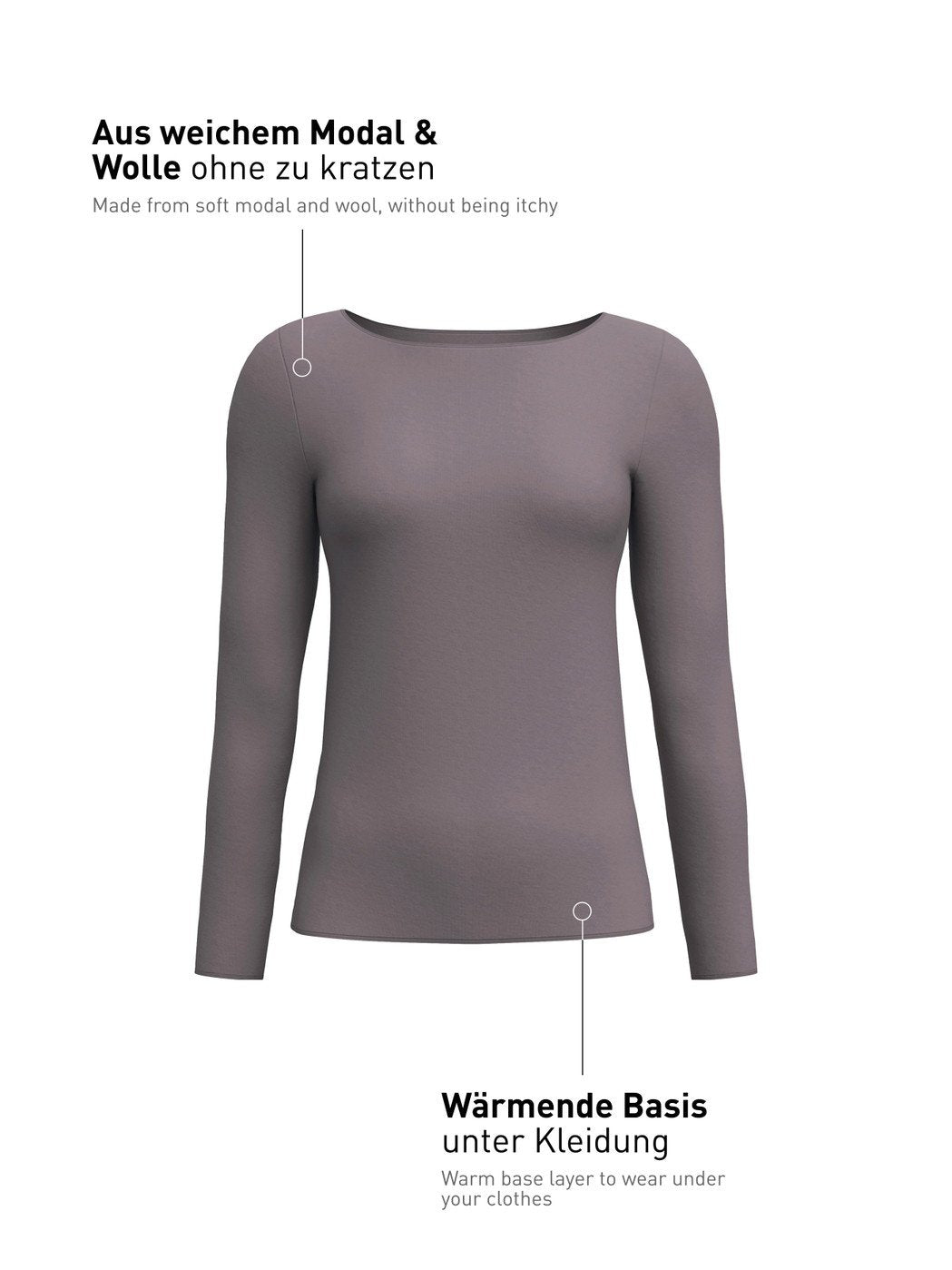 Calida Langarm-Shirt Serie Second Skin