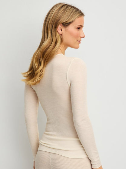 Calida Langarm-Shirt aus Wolle und Seide Serie Silky Wool Glam