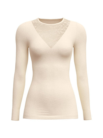 Calida Langarm-Shirt aus Wolle und Seide Serie Silky Wool Glam