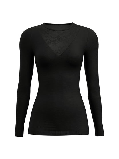 Camiseta Calida de manga larga de lana y seda Serie Silky Wool Glam