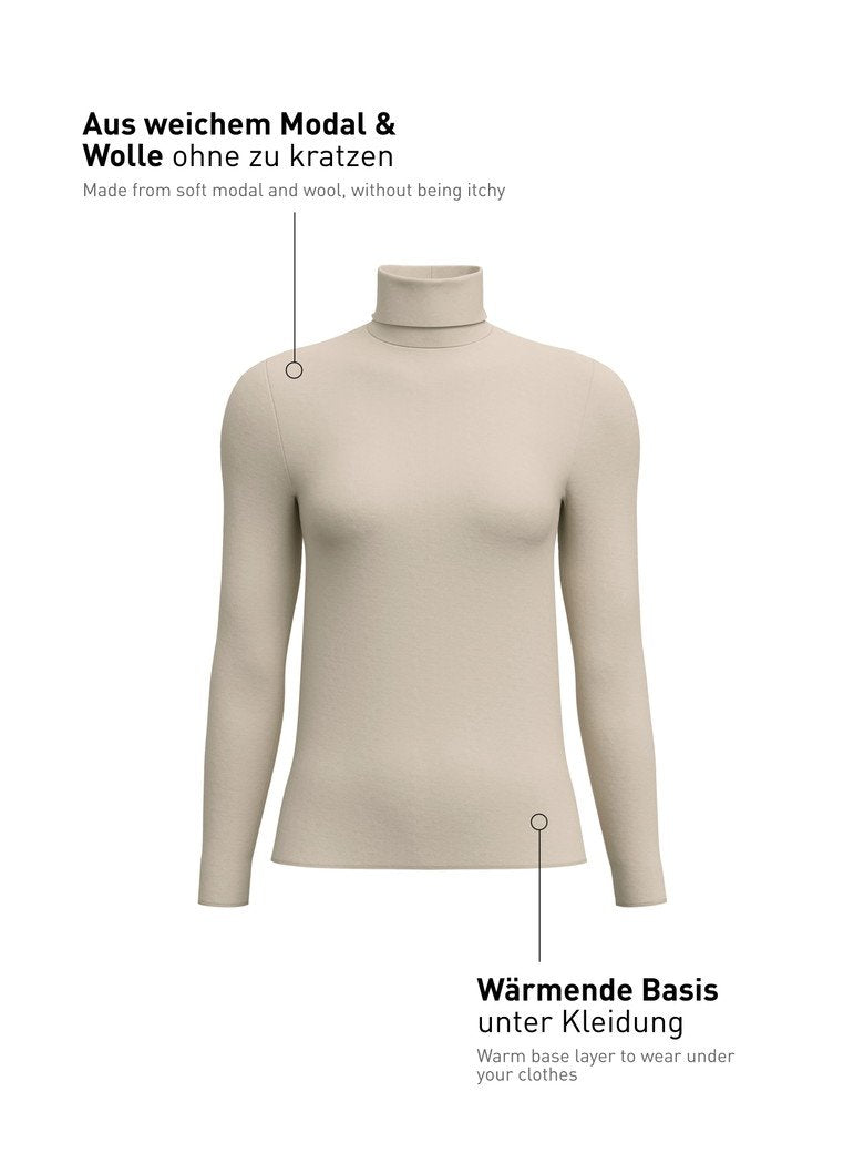 Calida Langarm-Rollkragen-Shirt Serie Second Skin