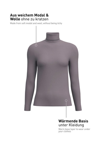 T-shirt Calida a maniche lunghe con collo alto Serie Second Skin