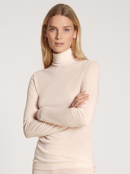 15335-90 Calida True Confidence Long-sleeve turtleneck shirt in wool-silk