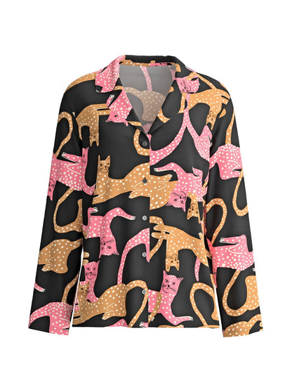 Camiseta Calida de manga larga con botones Serie Sleep Over M&M