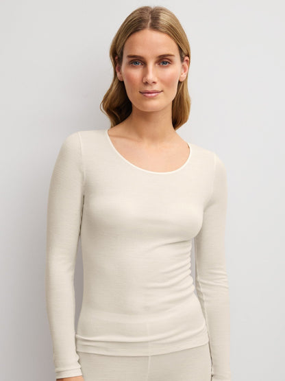 Calida Long-sleeve shirt made of wool and silk Series True Confidence