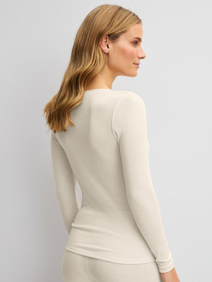 Calida Long-sleeve shirt made of wool and silk Series True Confidence