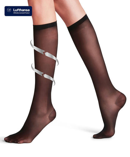 41742-3009 FALKE Vitalize 20 DEN Women Knee-high socks semi-opaque & with shaping effect Colour: black