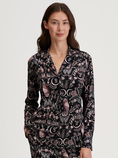 Calida Favourites Seduction Long Sleeve Shirt with Buttons – TENCEL™ Modal and Silk Blend